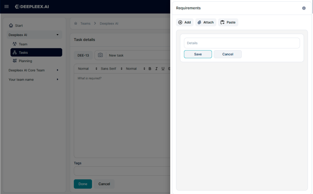 Create task
