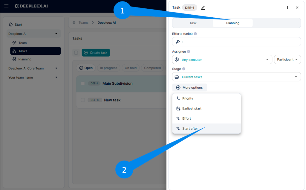 Task linking
